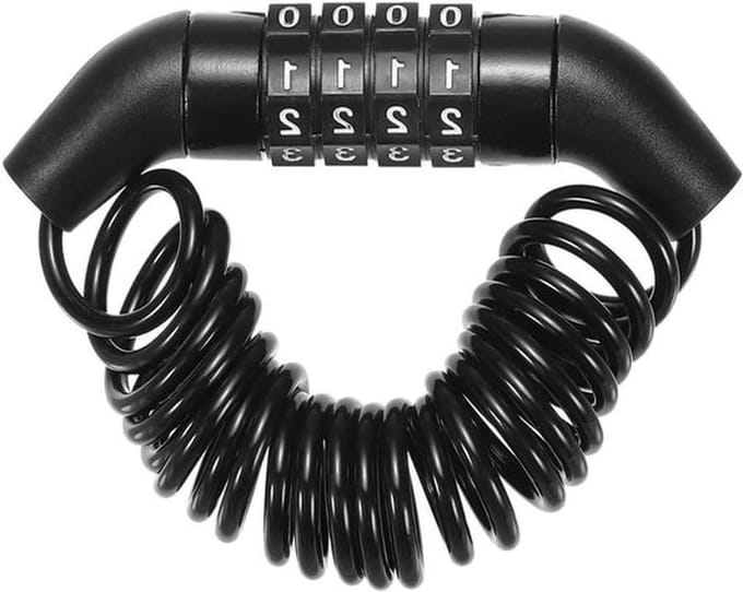 JHUBERS - 2 Stuks Fiets Kabel Slot met 4-Cijfer Combinatie