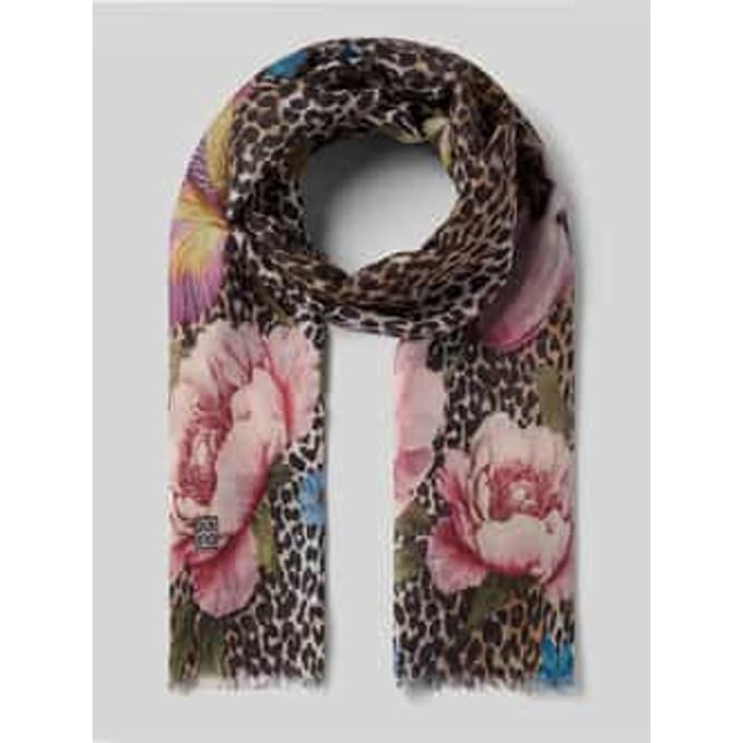 Sjaal met bloemige all-over print