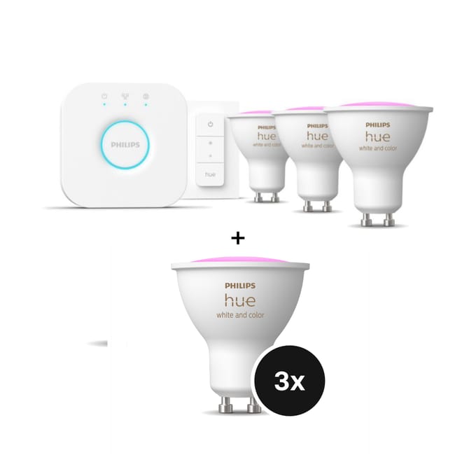 Philips Hue Smart Ledspot White And Color Ambiance - 400lm - Gu10 - 4.2w - 3 Stuks