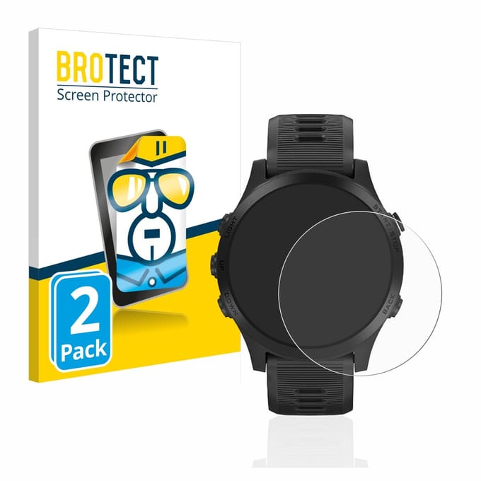 BROTECT - Screenprotector voor Garmin Forerunner 945 - Folie Beschermfolie transparant 2 Stuks