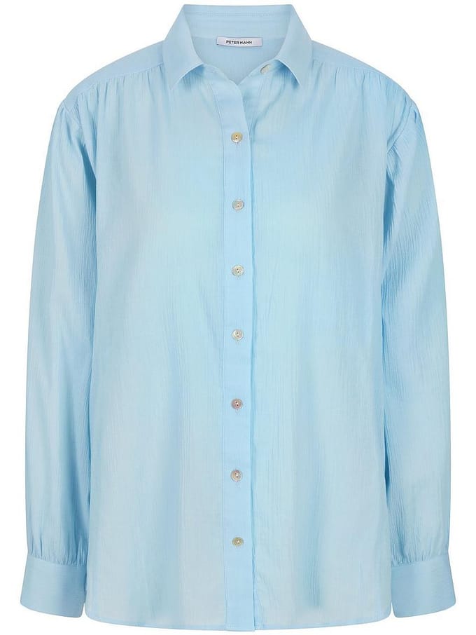 Lange blouse Van Peter Hahn blauw