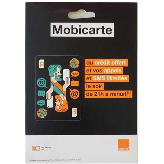 Prepaid SIM-kaart - Orange - 150 GB internet - Onbeperkt SMS/MMS - Mobicarte Premium Aanbieding