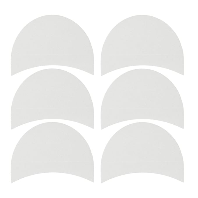 100 stuks Oogschaduw Schild Halve Maan Vorm Voorkomt Make-up Resten Cosmetisch Oogschaduw Pad white