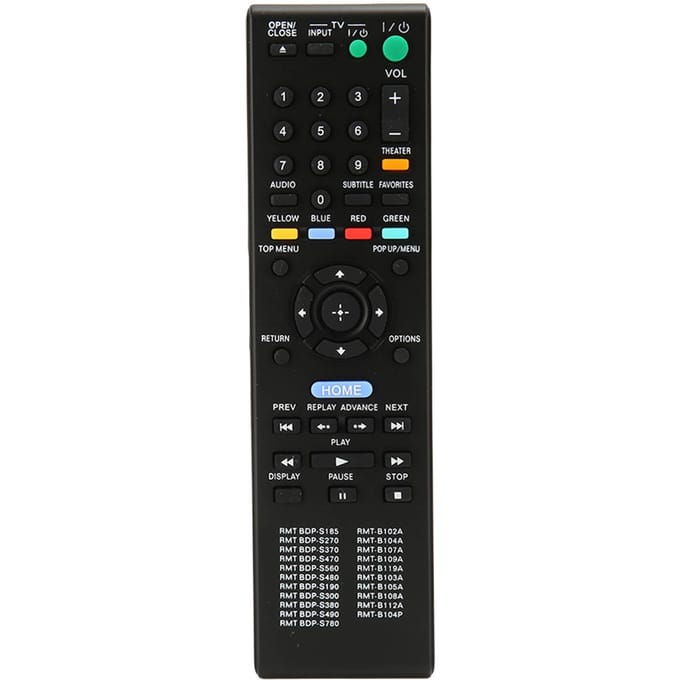 Télécommande du lecteur Facile d'accès ABS Multifonction Télécommande DVD pour RMT BDP S185 RMT black