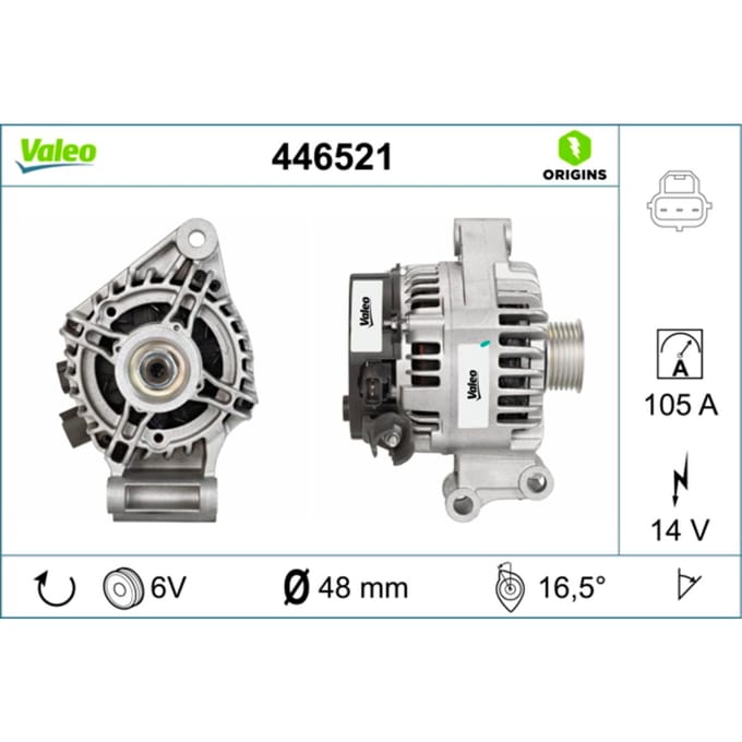 Driefasige generator VALEO ORIGINS NEW VALEO 446521