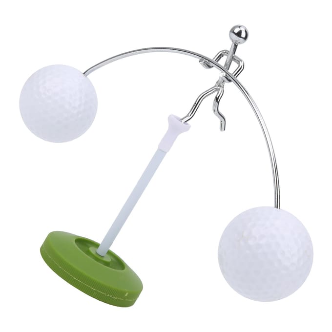 Coffret Cadeau Golf Décoration Maison Bureau Support d'Équilibre Petite Balle de Golf de Bureau avec Base green