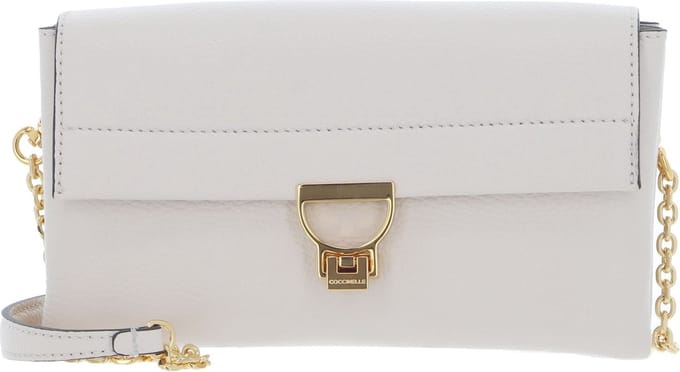 COCCINELLE Leren Schoudertas Arlettis Handbag Lambskin White Crème
