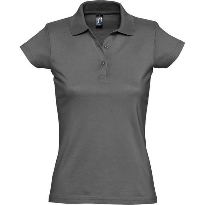 SOLS Dames/Dames Prescott Jersey Poloshirt (Donkergrijs)