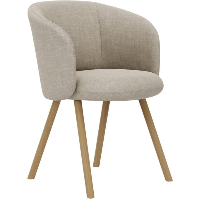 Vitra Mikado fauteuil eiken frame - Savana parelmoer melange