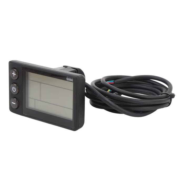 Fiets Display Meter SM 5 Pin Stekker Waterbestendig S866 LCD Display Paneel met Achtergrondverlichting voor white