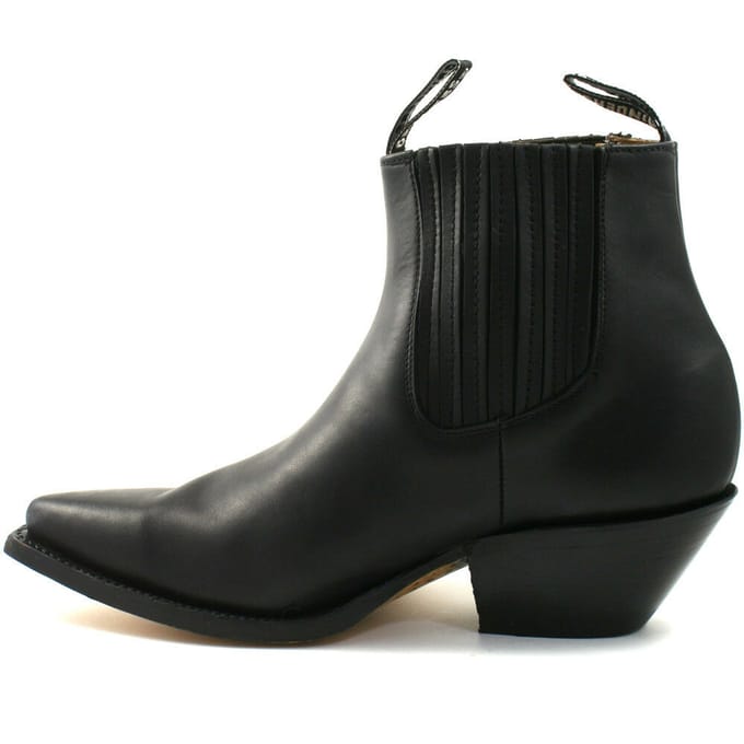 Grinders Unisex zwarte westerse Chelsea Boots-Mustang