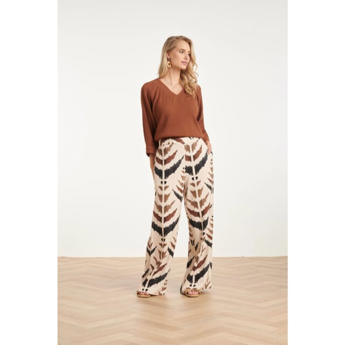 Smashed Lemon Mousseline top met v-hals |