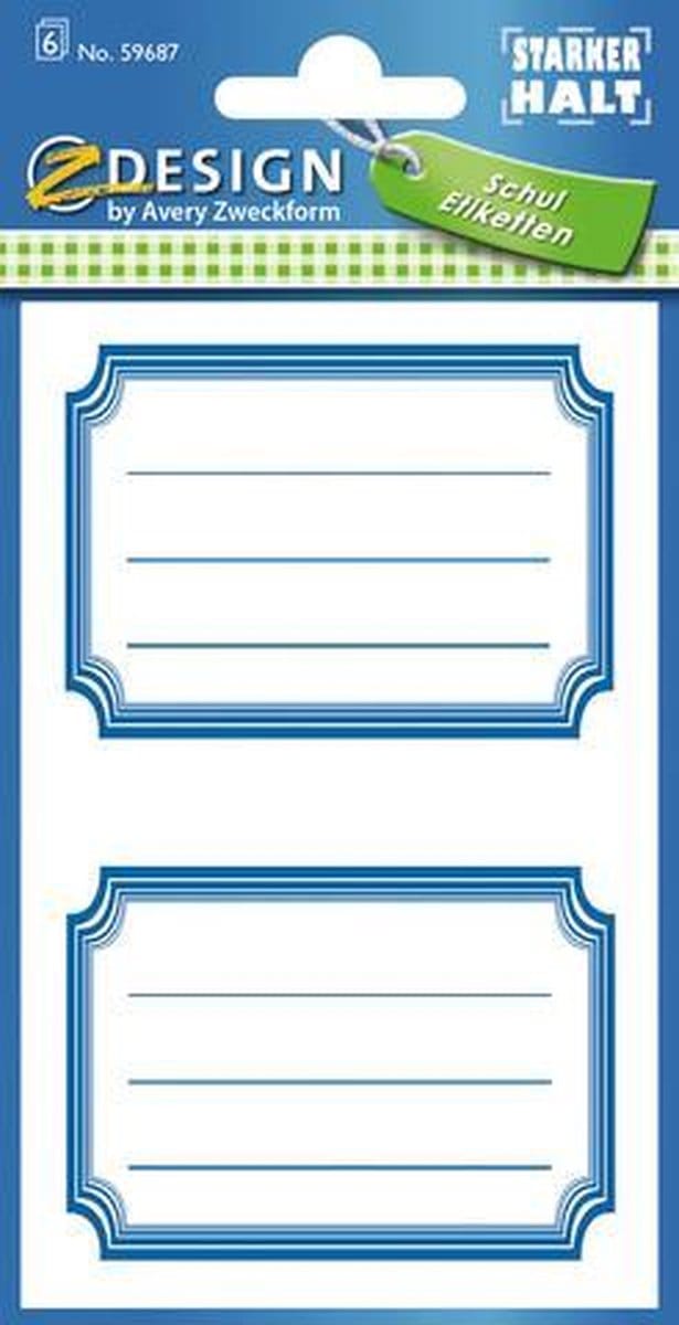 boeketiket Z-design School pakje a 6 vel kader blauw