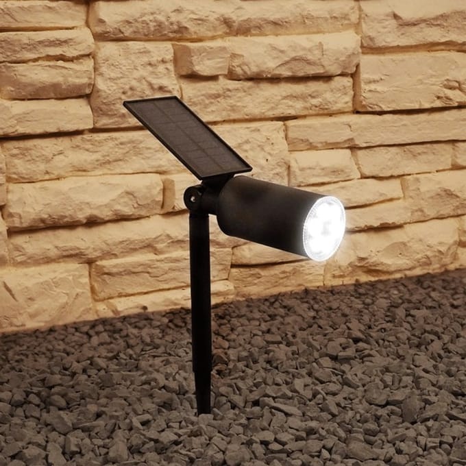 Solar lamp prikspot 'Accent' - Warm wit licht - Met grondspies - Tuinspot op zonne-energie
