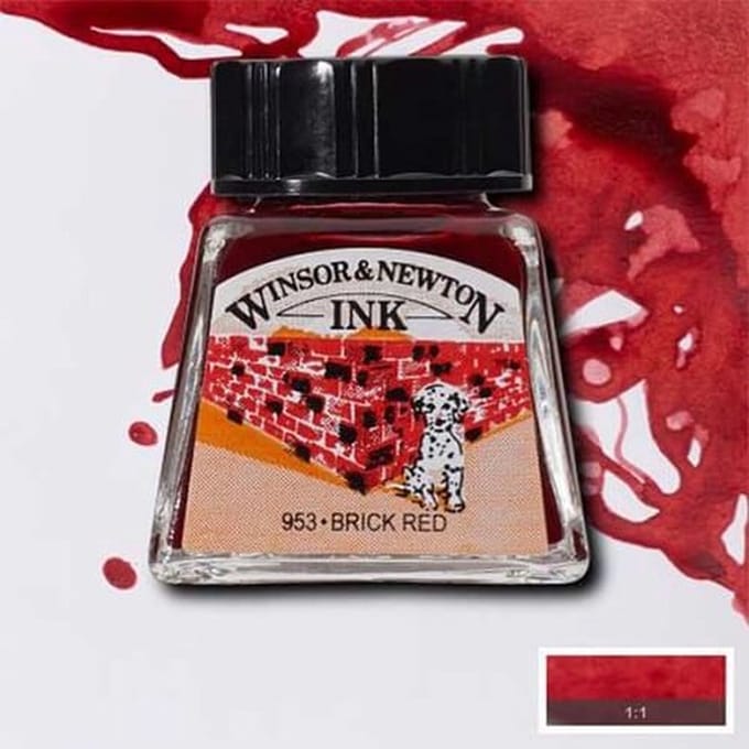Winsor & Newton Drawing Ink Brick Red 14ml