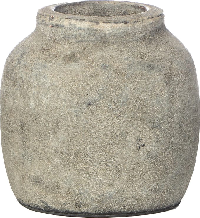 STILL - Kleine Vaas - Pot - Aardewerk - Tin - Grijs - 12x12 cm