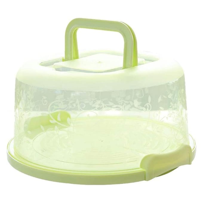 Boîte de conservation des aliments portable pour cupcakes avec poignée, boîte à gâteaux transparente vert