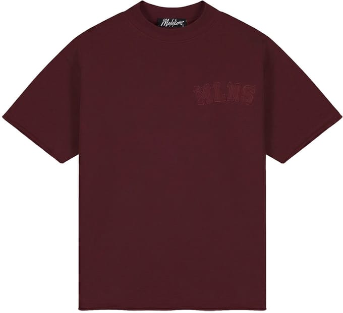 Malelions heavyweight applique t-shirt in de kleur rood.