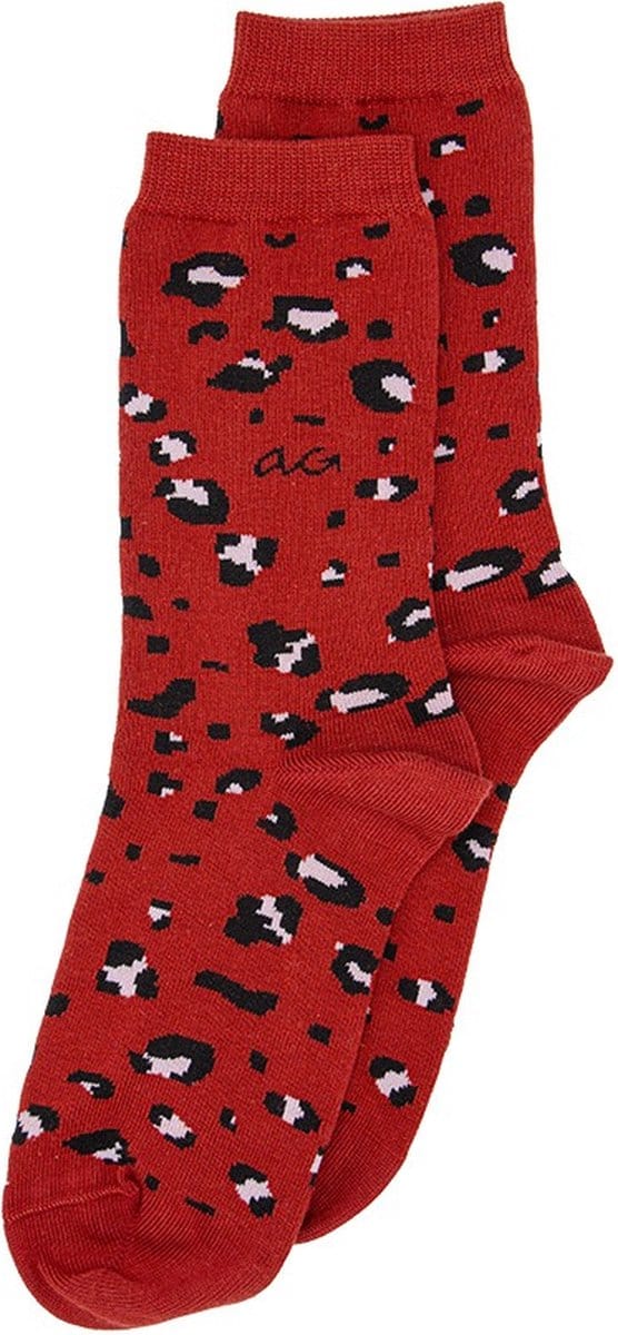 Alfredo Gonzales dames sokken panther print rood