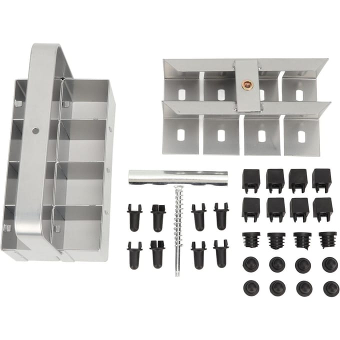 Grondblokmaker met Comfortabel Handvat Handmatig 8 Cellen Grondblokmaker voor Zaadvoorkweek Kieming gray