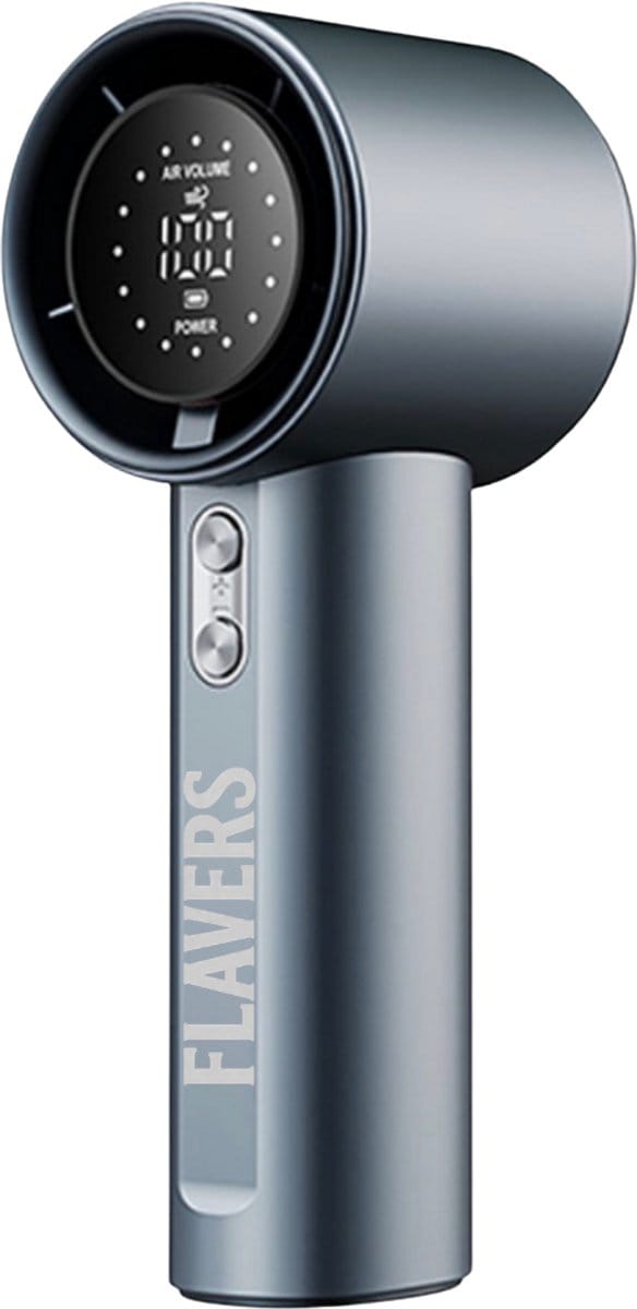 Flavers ® - Handventilator - Blauw - Mini Ventilator - Hand Ventilator - Mini ventilator Oplaadbaar - Mini Ventilator Usb - USB ventilator - Draagbare ventilator - LED schern - 100 Standen - Modern - tot 12 uur verkoeling