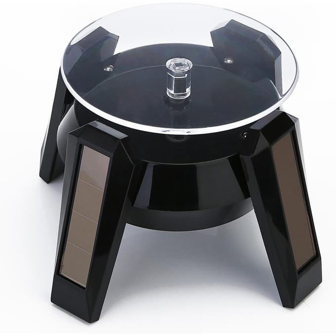 Roterende Displaystandaard 360 Graden Automatisch Roterend Zonne-Display Tafel Model Figuur Basis Display zwart