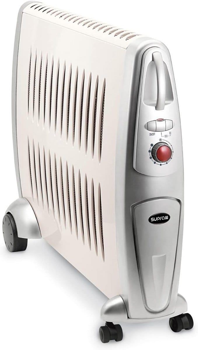 Elektrische Radiator 2000W - Grijze Kamverwarming met Keramische Afwerking