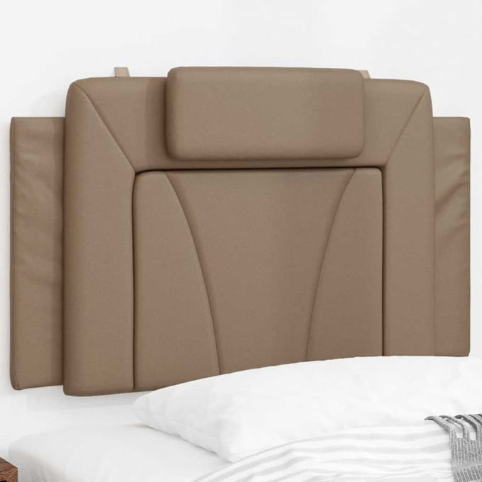 vidaXL - Hoofdbordkussen - "Viana" - 80 - cm - kunstleer - cappuccinokleurig