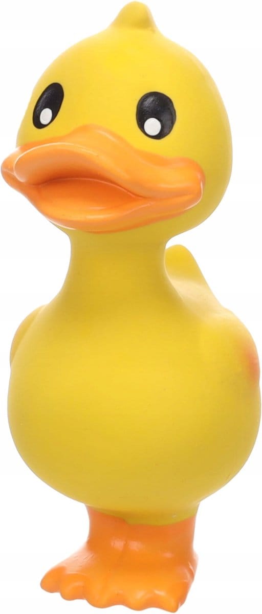 Flamingo Latex Hondenspeeltje Eend met Pieper - Geel