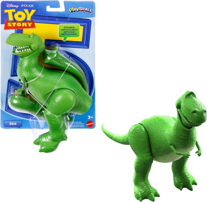 Disney en Pixar Toy Story Rex Figuur - 18,5 cm groot met 8 beweegbare gewrichten