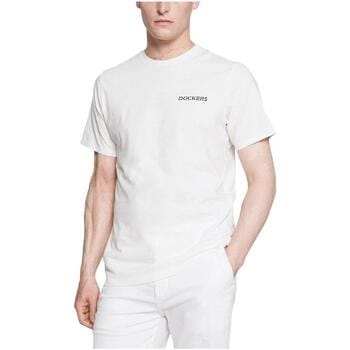 Dockers Logo Stencil T-shirt Met Korte Mouwen Wit M Man