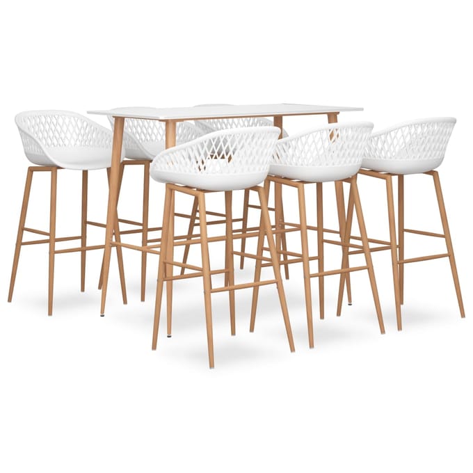 vidaXL - 7-delige - Barset - wit