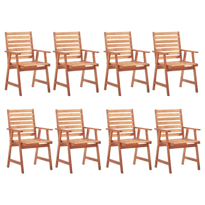vidaXL - Tuinstoelen - 8 - st - massief - acaciahout