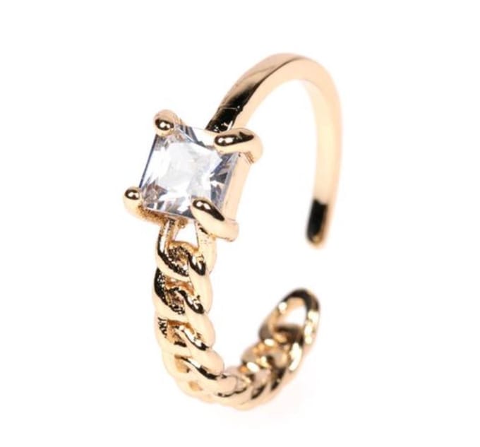 Half chain ring | goud gekleurd