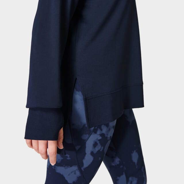 Sweaty Betty After Class Longline Sweatshirt BLAUW - Maat XS