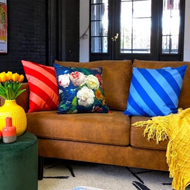 Gek op kussens! Sierkussen soft colorful flowers | 45 x 45 cm | katoen/polyester