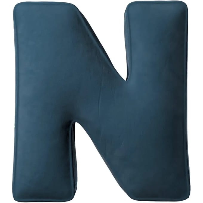 Kussen letter n Yellow Tipi Posh Velvet