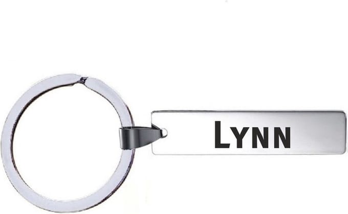Sleutelhanger Met Naam - Lynn - RVS