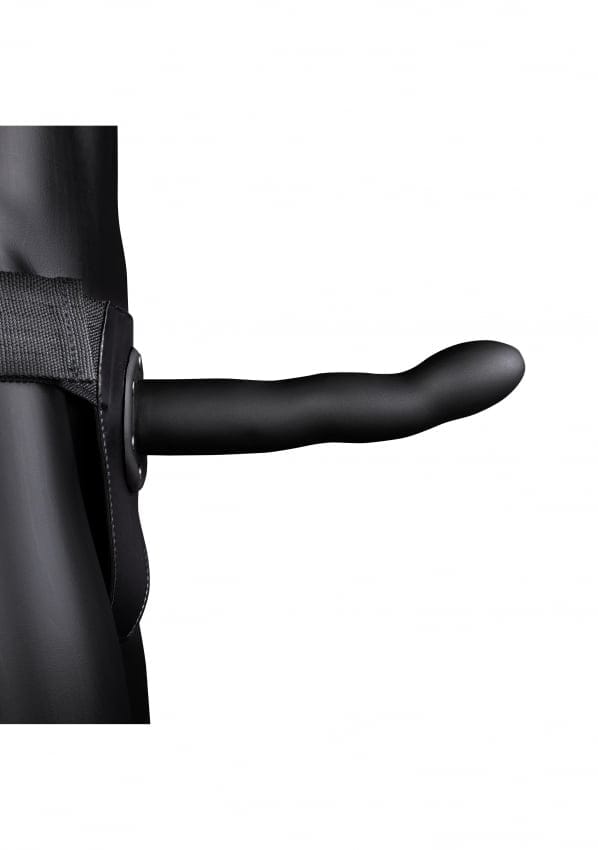 Ouch - Holle Strap-on dildo licht gebogen 20 cm - Zwart