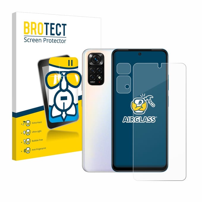 Screenprotector voor Xiaomi Redmi Note 11S (Voor+Camera) Beschermglas transparant