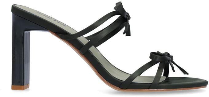Sacha - Dames - Groene sandalen met hak en strikjes - Maat 36