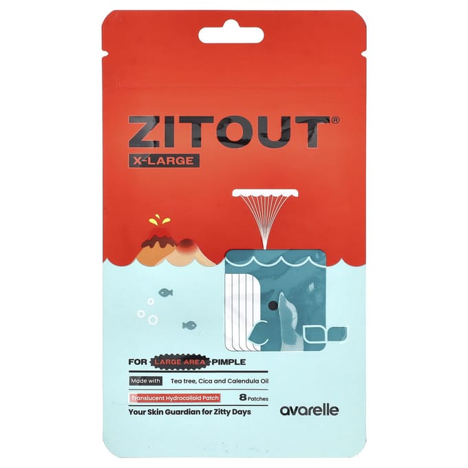 Avarelle, patch anti-acné, 8 patchs extra larges black