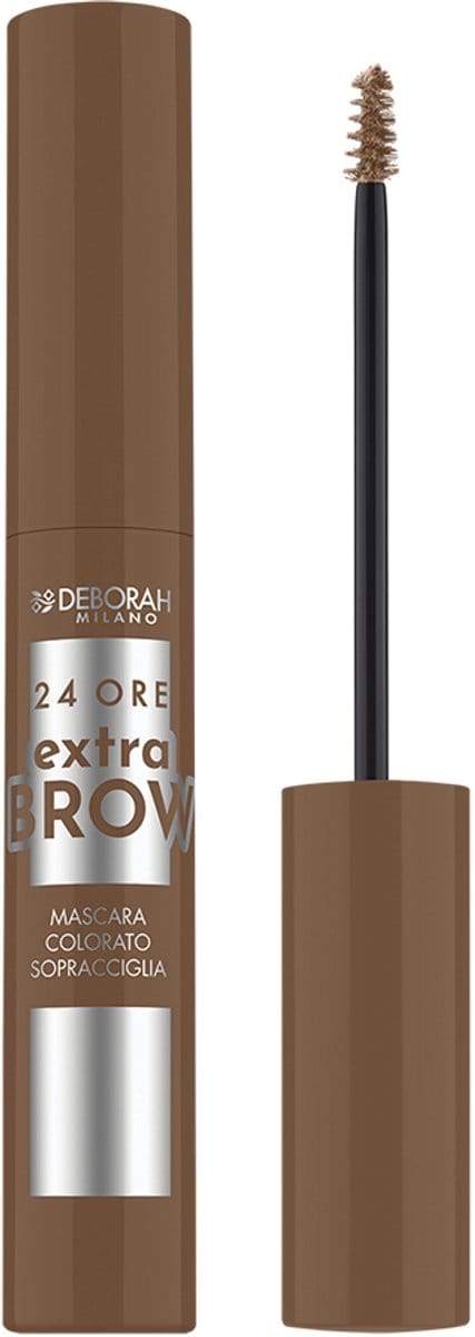 Deborah Milano Extra Brow Mascara, Wenkbrauwmascara, Blond, Light Brown, 7 ml, Borstel, 24 uur