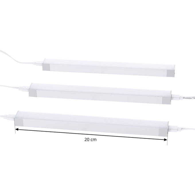 Prios Esbena LED meubelverlichting CCT 20 cm set van 3