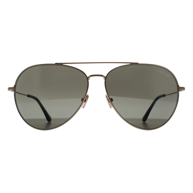 Tom Ford Aviator Unisex Glimmend Roségoud Rookgrijs Dashel FT0996