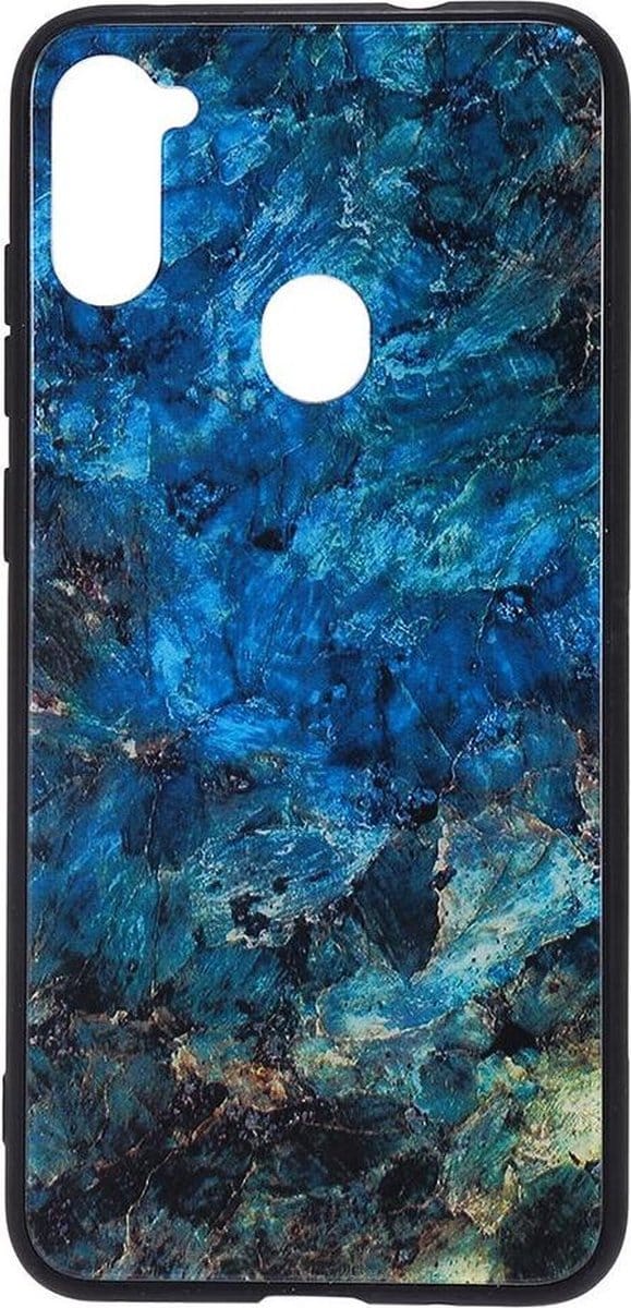 Shop4 - Samsung Galaxy A11 Hoesje - Harde Back Case Marmer Kleurrijk