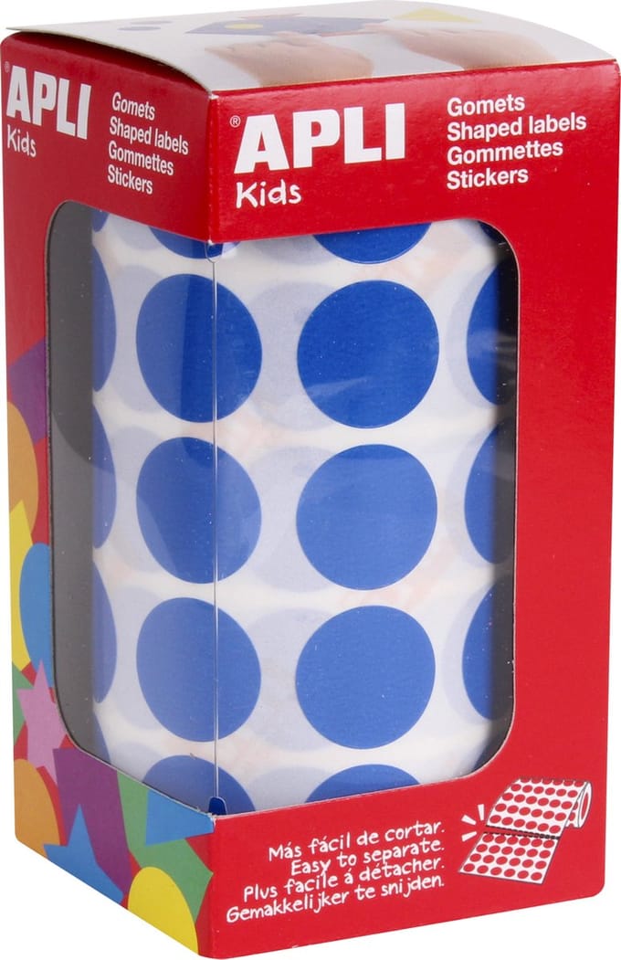 apli Kindersticker Creative "Rond", op rol, blauw