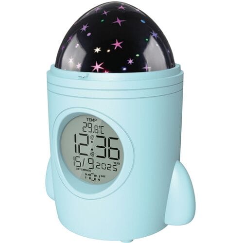 TRONIC Wekker met sterrenprojectie (turkoois)