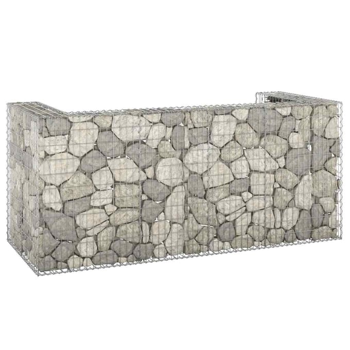 vidaXL - Schanskorf - voor - containers - 254x100x110 - cm - gegalvaniseerd - staal