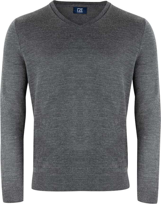 Cutter & Buck Vernon V-neck Heren 355432 - Antraciet Melange - S